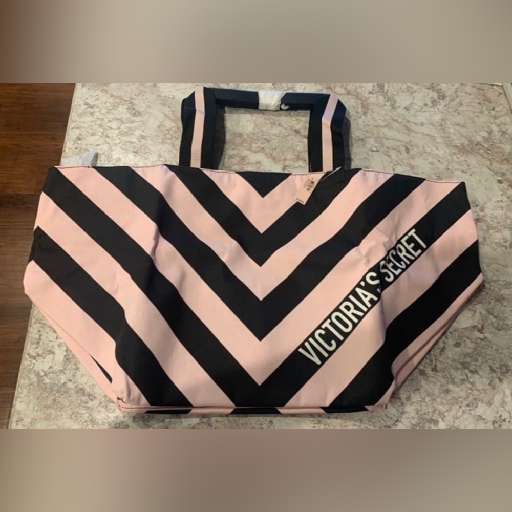 Victoria's Secret Tote Bag Striped NWT